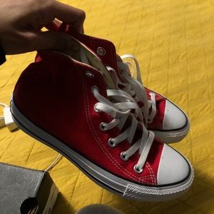 Converse red high tops